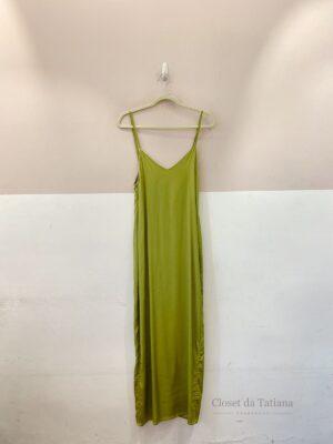 Vestido Midi Acetinado Verde Haight | Tam: PP