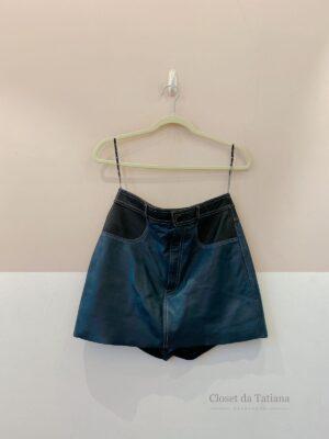 Minissaia Couro Marinho Nk | Tam: 36