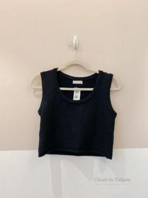 Blusa Tricot Preta Curta By Nv | Tam: M