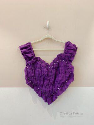 Top Coração Roxo Rebeca Sampaio | Tam: 38