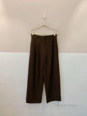 Calça Alfaiataria Marrom Zara | Tam: P