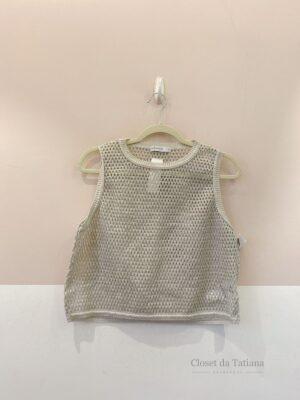 Blusa Crochet Prata C&A | Tam: G