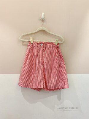 Short Listrado Café Em Flor | Tam: PP