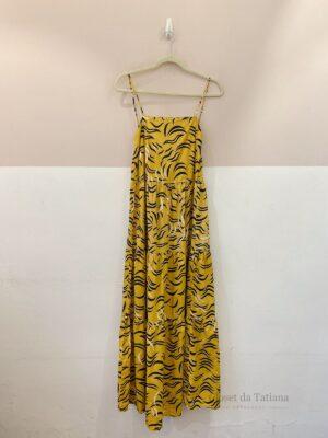 Vestido Midi Mostarda Animale | Tam: 36