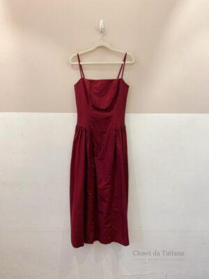 Vestido Midi Vinho Riachuelo | Tam: P