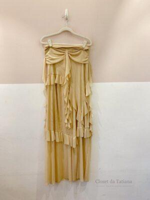 Vestido Midi Tule Bege Ah Tereza | Tam: P