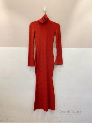 Vestido Terracota Texturizado Pacchi | Tam: P