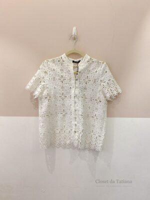 Camisa Renda Branca Mixed | Tam: PP