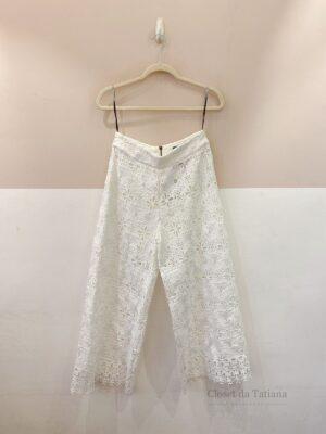 Calça Renda Branca Mixed | Tam: 38