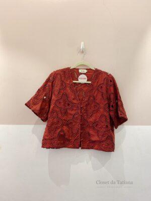 Blusa Vinho Bordada Onoma | Tam: 40
