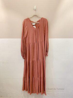 Vestido Amplo Rosa Antigo Candy Brown | Tam: M