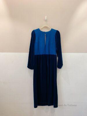 Vestido Midi Veludo Azul Sissa | Tam: P