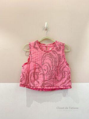 Blusa Rosa Matelassê Caché | Tam: M