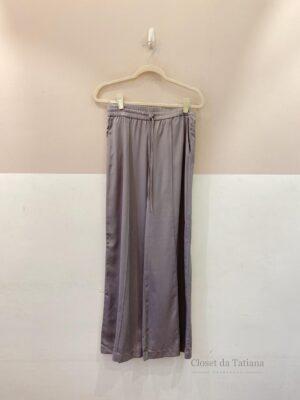Calça Acetinada Cinza Zara | Tam: P