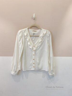 Blusa Branca Babados Antix | Tam: P