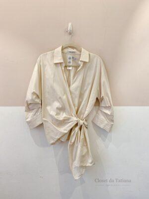 Blusa Bege Transpassada Renner | Tam: M