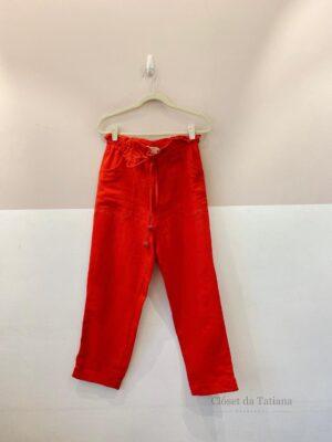 Calça Linho Vermelha Anpô | Tam: P