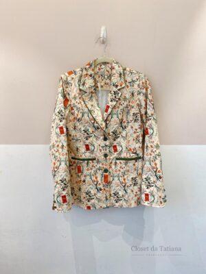 Blazer Alongado Estampado Antix | Tam: M