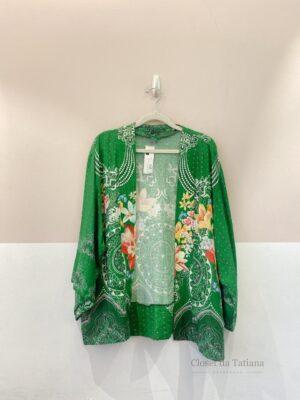 Kimono Verde Estampado Farm | Tam: P