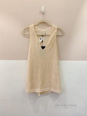 Blusa Paetês Rose Animale | Tam: P