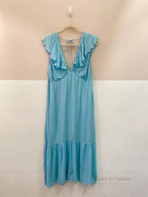 Vestido Midi Azul Brilhos Loja 3 | Tam: M