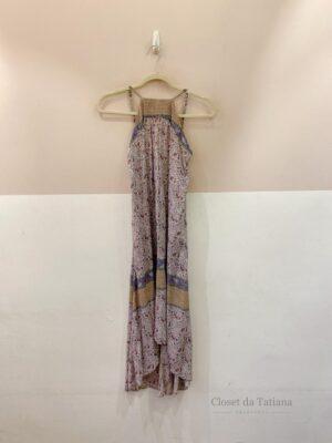 Vestido Midi Seda Estampado Ateen | Tam: 36