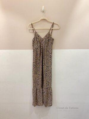 Vestido Midi Seda Onça Ateen | Tam: 36
