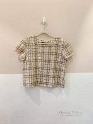 Blusa Tweed Xadrez Mixed | Tam: M