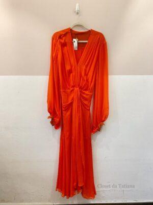 Vestido Longo Laranja Festa Animale | Tam: 36