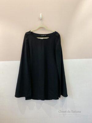Vestido Curto Preto Capa Mixed | Tam: 40