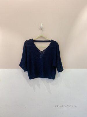 Blusa Tricot Marinho Maria Filó | Tam: P