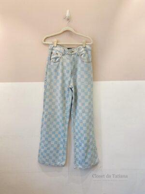 Calça Jeans Quadriculada Loja 3 | Tam: P
