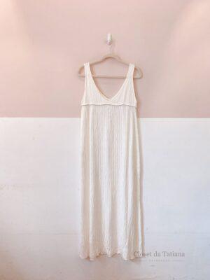 Vestido Midi Branco Tricot Maria Filó | Tam: M