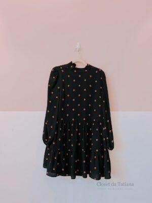 Vestido Curto Preto Estampado Renner | Tam: M