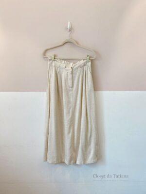 Saia Midi Bege Corda Renner | Tam: M