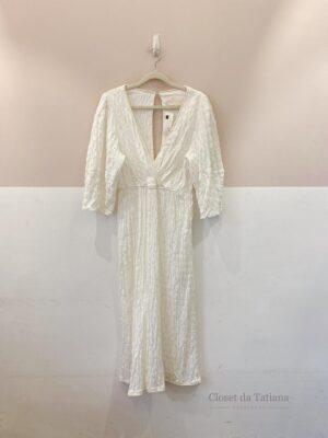 Vestido Midi Off White Textura A. Niemeyer | Tam: 38