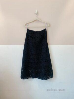 Saia Midi Renda Preta | Tam: 38