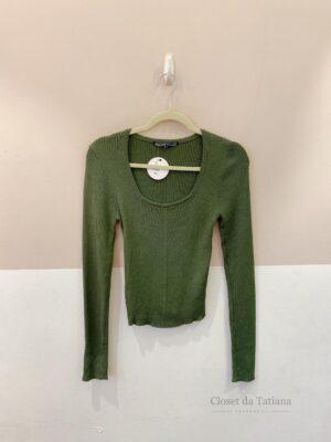 Blusa Tricot Musgo Shoulder | Tam: M